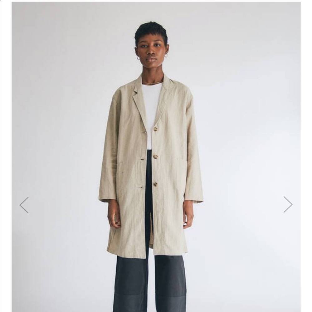 Fillmore Pinstripe Blazer in Natural